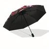 Dark Fantasy Skull & Tentacle Circular Wall ArtUmbrella, Portable 3-Fold Compact Umbrella for Men & Women Gift