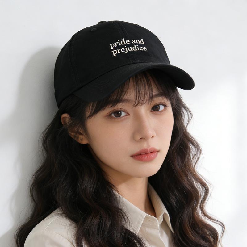

Spring and summer embroidered versatile outdoor visor cap, enlarged and deepened to show the face, small sunscreen cap regular code