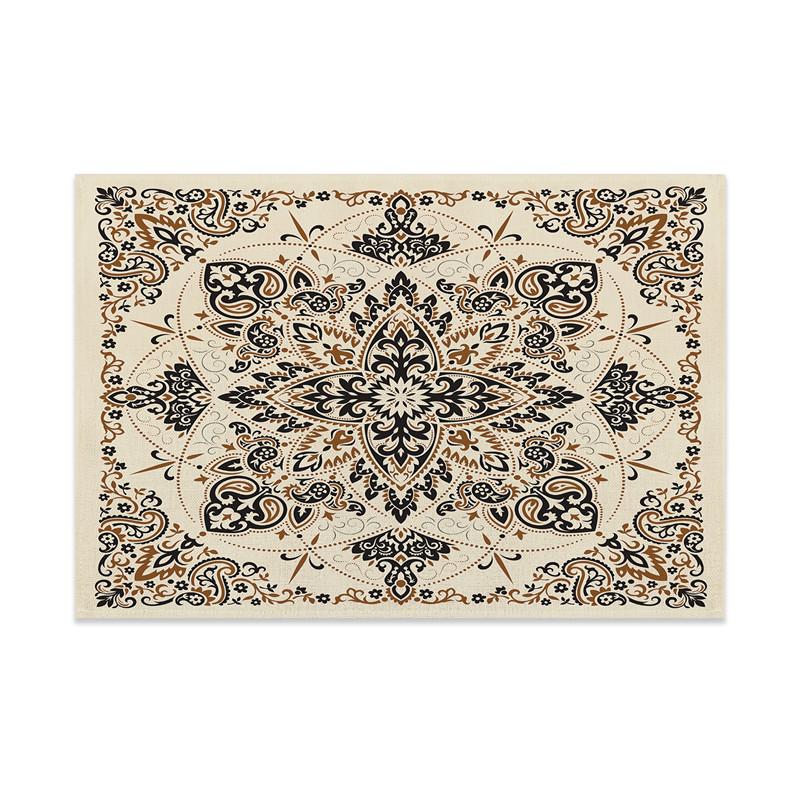 

Vintage Geometric Pattern Placemat 30x45cm Daily Festival Dining Room, Kitchen Living Room Dining Mat Heat Insulation Mats 2pcs 30x45cm
