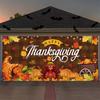 Een Thanksgiving Kalkoen Garagedeur Banner - Herfst Oogst Thema Stof Deurkozijn Decoratie - Geen Stroom Nodig