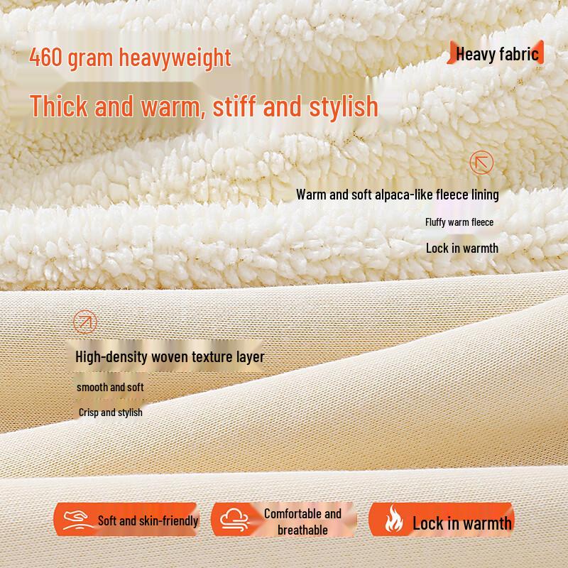 Warrior Alpaca Fleece American Retro Round Neck Sweatshirt