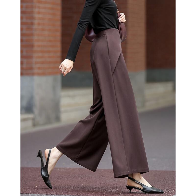 Demana Pleated Wide-Leg Casual Pants
