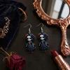 Cartoon Witch Earrings Halloween Earrings, Gothic Drop Lightweight Acrylic Pendant Day of The Dead for Women Girls Accessories Eye-catching