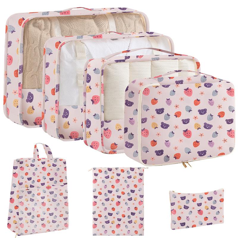 7-piece Set Travel Bag Organizer Clothes Box Blanket Shoes Packing Cubes For Suitcases Packaging Supplies Traveling Essentials
