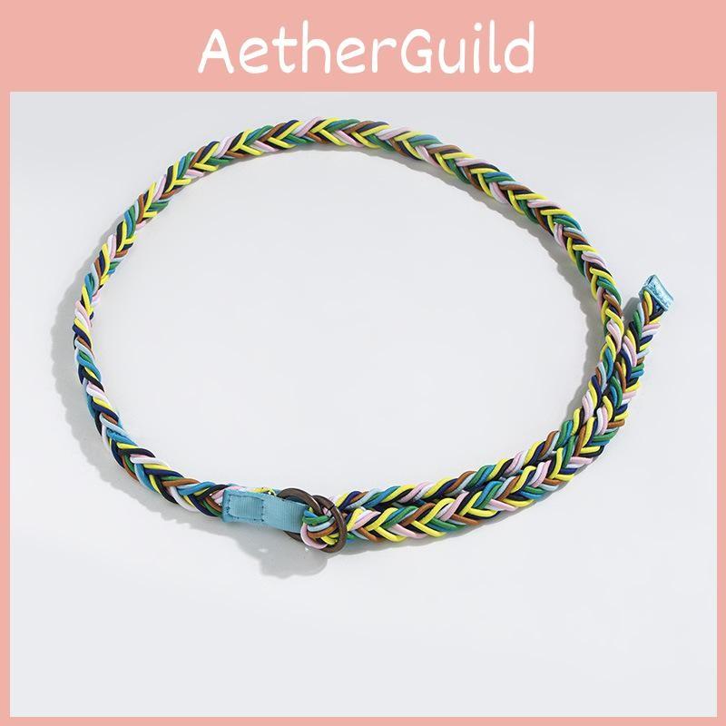 Boho Woven Trendy Waist Belt With Colorful Rope For Accessories Womens