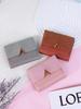 New Style Tri-fold Ladies' Wallet - V-shaped Retro Card Holder, Frosted PU Leather, Simple Student Money Clip