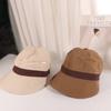 Solid Color Wide Brim Sun Hat Casual Sun Protection Cap Fisherman Hat Duckbill Hat  Hiking
