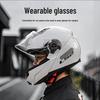 3C Certified Flip-Up Motorcycle Helmet with Double Visor for All-Season Touring