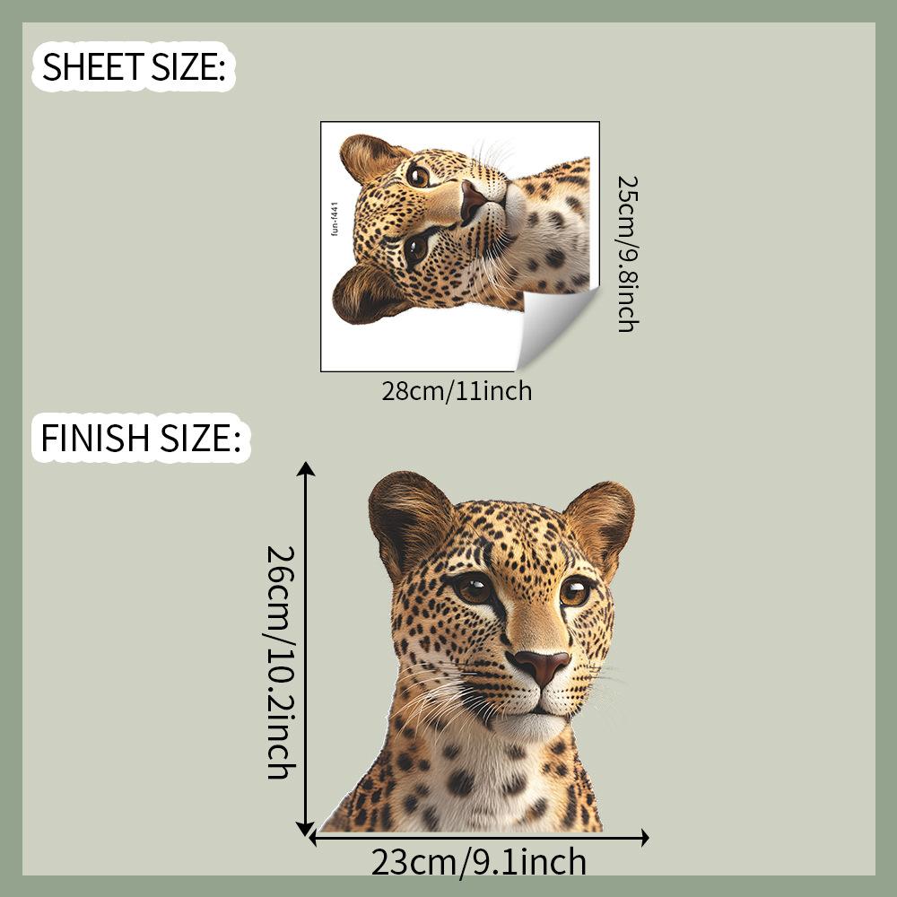 

Мощный Леопард Балкон Стекло Окно Дом Фон Украшение Наклейки на Окна