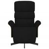VidaXL Fauteuil inclinable avec repose-pieds noir tissu 356603