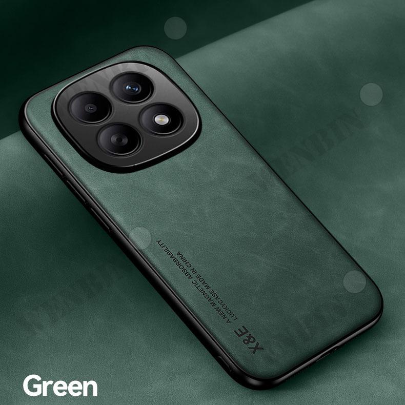 Luxury Leather Case For Redmi Note 15 Pro 5G Pro+ Plus Note 15 Pro 4G Cover With Metal Plate Support Car Hold Capa Fundas