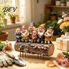Metal Ground Stakes Six Dwarfs Garden Stake, 2D Acrylic Yard Art Fairy Tale Decoration for Holidays Decoration, Waterproof Outdoor Sign Lawn