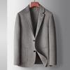 Men's Casual Suit Autumn and Winter Pure Handmade Double-sided Woolen Suit Jacket Middle-aged and Young Business Wool Single West