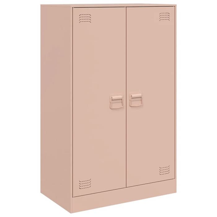 VidaXL Buffet Pink 67x39x107 Cm Steel, Cabinet, Sideboard, Storage Cabinet, Cabinets, Cupboard, Highboard, 841662