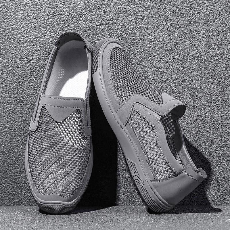 Sommer Männer Verschnaufpause Mesh Casual Schuhe Männer Müßiggänger Komfortables Fahren Schuhe Mokassins Mann Wohnungen Schuhe