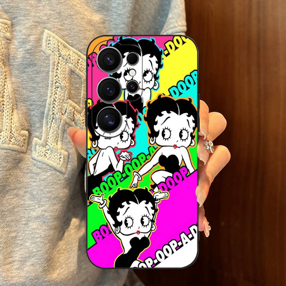 Custodia per Telefono Cartoon B-Betty B-Boop Per Samsung S 20 21 22 23 Lite Plus Ultra Trasparente Cover Cellulare Funda
