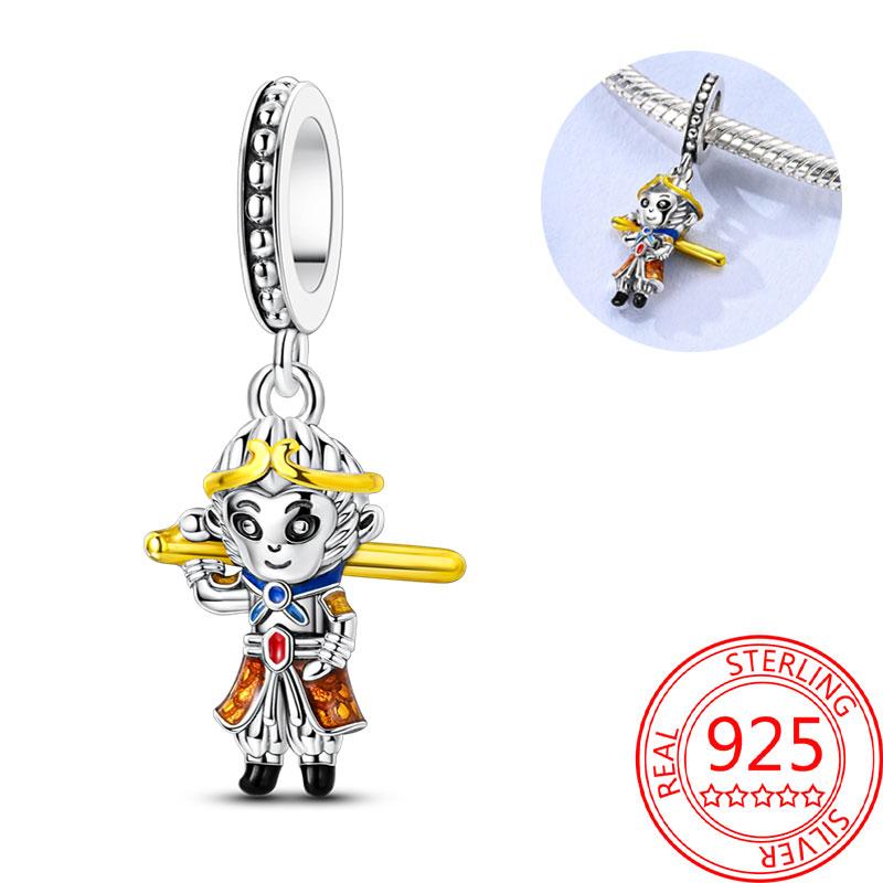 Lovely Copper Little Monkey Embracing Red Heart Pendant Fit Bracelet Necklaces Party Pairing With Handmade Gifts