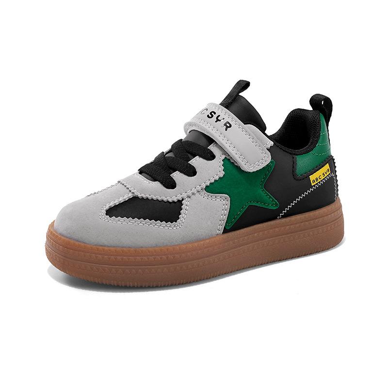 Classmate Boys Leather Waterproof and Non-slip Casual Shoes 2025 Autumn New Middle-aged and Older Children's Sports Shoes Batch