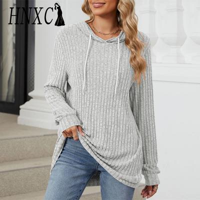Women's Fashion Casual Solid Color Print Long Sleeve Hooded Hoodies & Sweatshirts
