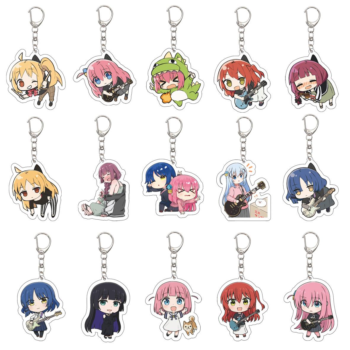 Chic Studio Unisex Gifts/55Mm Anime Bocchi The Rock Keychain Gotoh Hitori/Ijichi Nijika/Yamada Ryo/Kita Ikuyo Key Chain Christmas Gifts