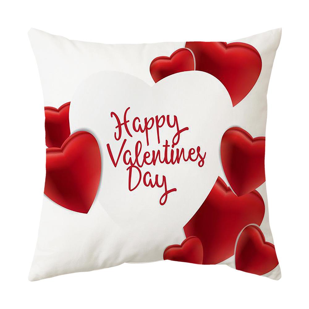 Pillow New Valentine's Day Pillow Case Pink Love Balloon Pillow Sofa Cushion Pillow Case