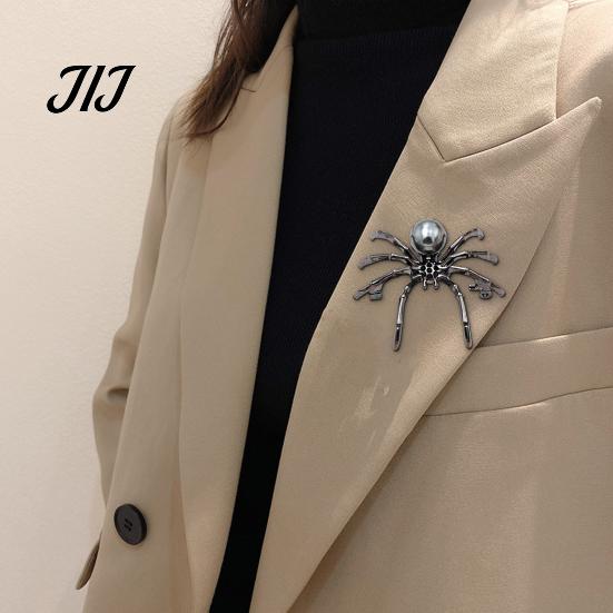 Retro Insekten Pin 1/2 Stück 3D Spinnen Brosche für Halloween, Horror Legierung Gotische Kleidung Accessoires Anstecknadel, Kleidung Jacken Rucksäcke Kostüm