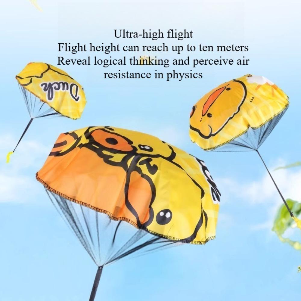 Kids Hand Throwing Parachute Toy, Outdoor Sports Game Prop, Flying Parachute for Park Lawn Kindergarten Interactive Play BY-003