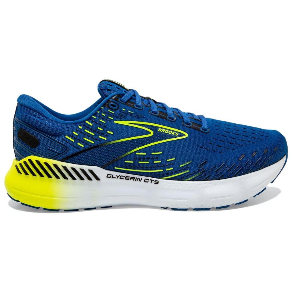 Brooks Glycerin GTS Comfortable Daily Slip-Resistant Durable Low-Top Running Shoes Men sneaker Blue Yellow 110383-482