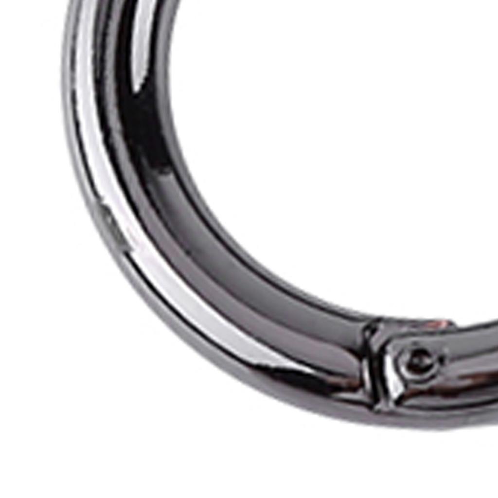 carabiner snap keychain tool locking carabiner Zinc Alloy Round Carabiner Spring Snap Clips Hook Keychain Keyring Buckle