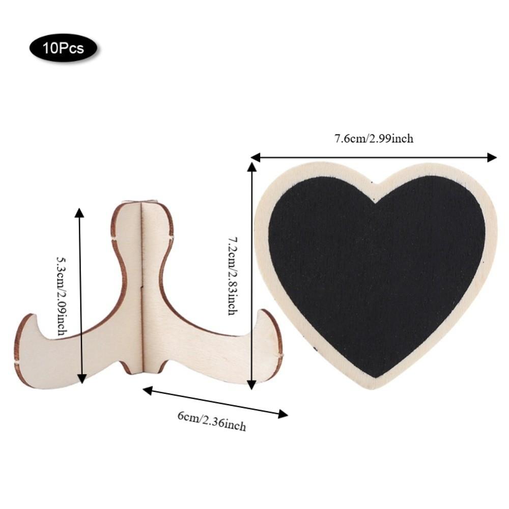 10 pcs MDF Pine Display Blackboard 2.9x2.8 in Small Wooden Blackboard Tabletop Display