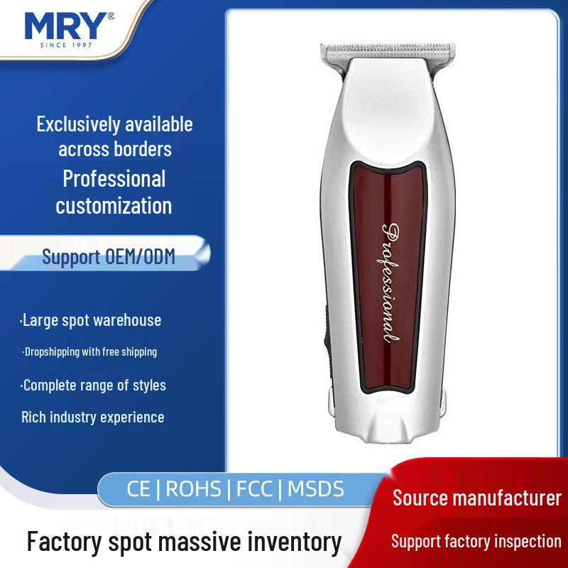 

MRY Hair Clipper: Beard Trimmer, USB Rechargeable, Salon-Grade Electric Trimmer 1000mAh-1200mAh (included)