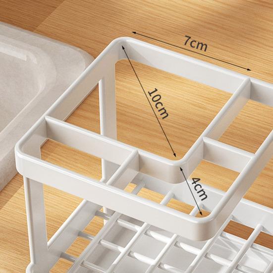 Toothbrush Holder Storage Organizer Smooth Edge Burr-Free Countertop Organizer Rinsing Cup Toothpaste Storage Holder
