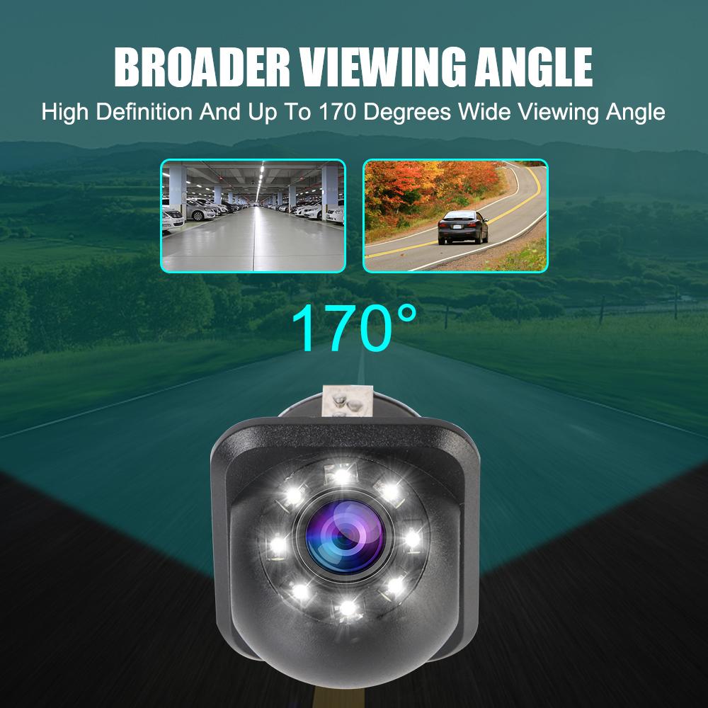 8 LED Auto Parking Assistance Car Infrared Night Vision Wide Angle Backup Camera 170° Car Rear View Camera Parking Monitoring