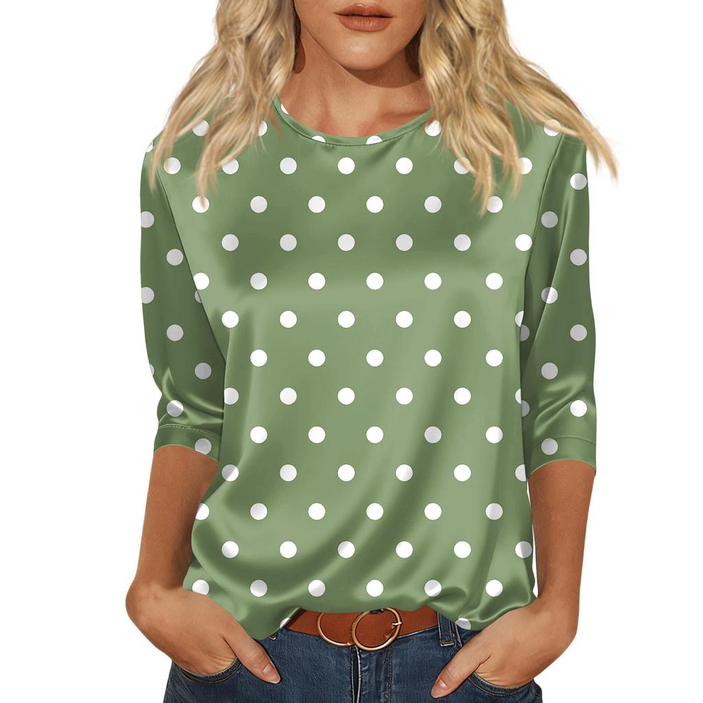 Blouse For Women Dressy 3/4 Long Sleeve Shirts Business Casual Outfit Tops