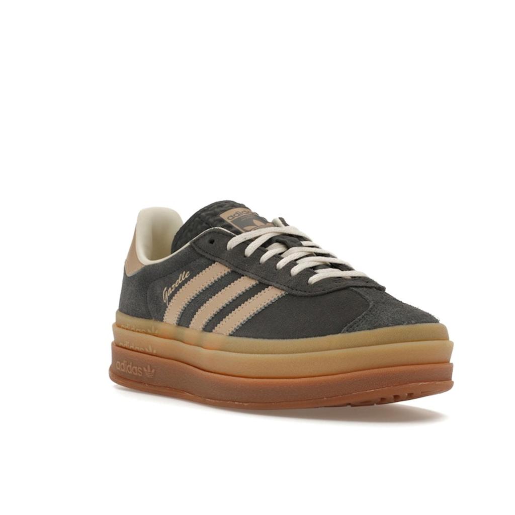 Adidas Gazelle Bold Grey Magic Beige Gum Damen Sneakers Grau-Sechs Creme-Weiß DE0428