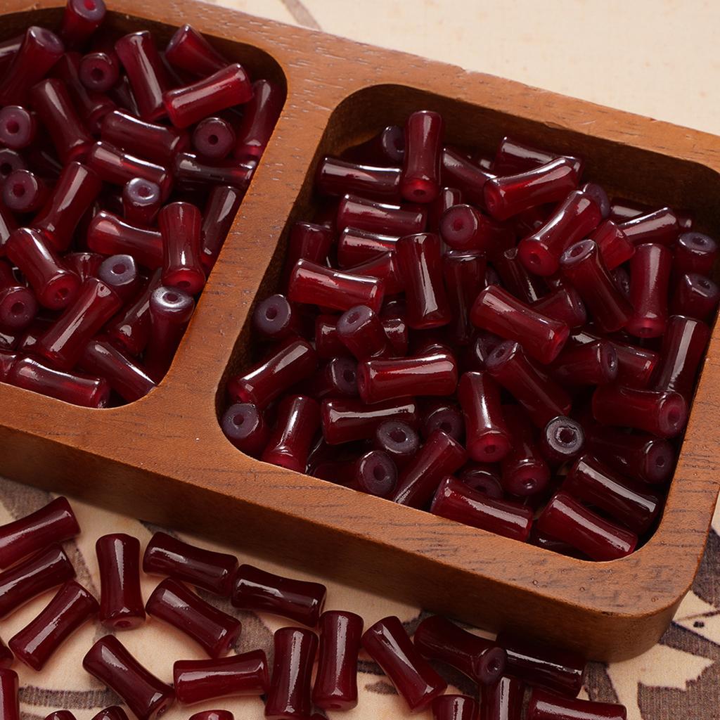 Glass Halo Staining Sprinkles Bamboo Beads Ancient Style Loose Beads Handmade Diy Hand Beaded Beads Accessories Glaze Imitation Jade Beads Materials