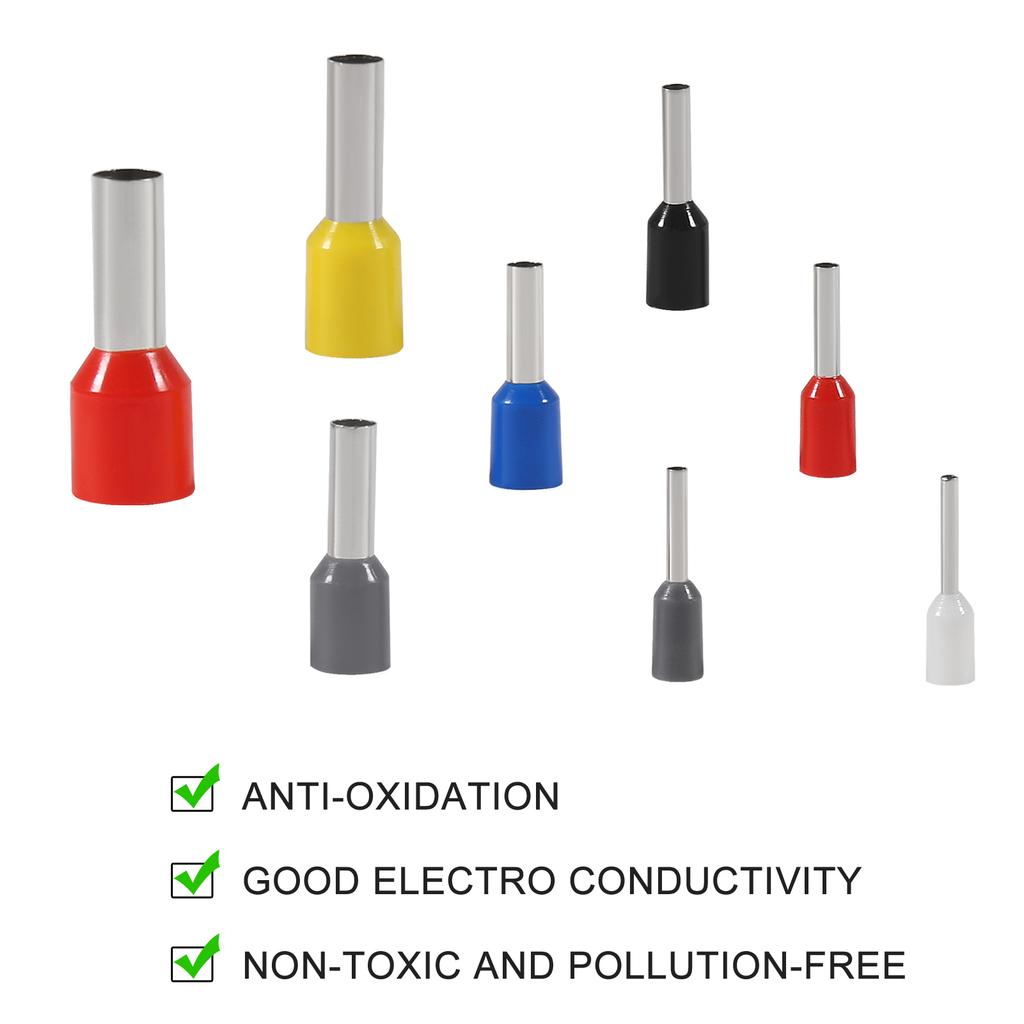 300/1200pcs Electrical Tube Insulated Terminal Kit, HSC8 6-4 Plier, AWG 22-8 Terminal Connector, Tubular Crimp Terminals