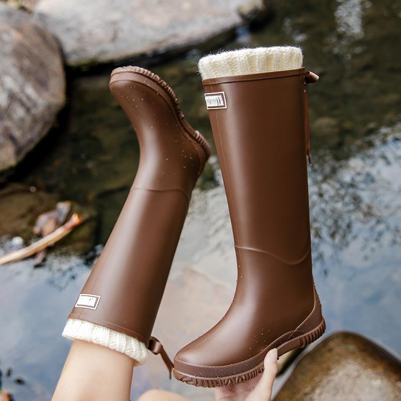 

Модные высокие женские резиновые сапоги, теплые, для рыбалки, работы, новые, всесезонные, резиновые сапоги для отдыха на природе 40