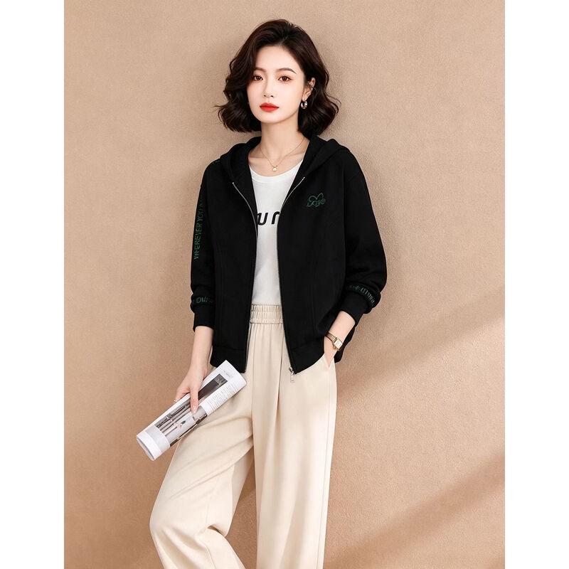 EST+II Autumn Casual Hooded Zip-Up Sweatshirt Hoodie