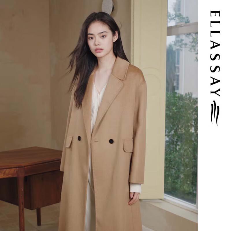ELLASSAY Women's Elegant Retro Wool Blend Coat