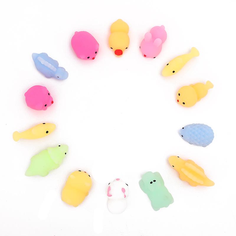 24-Piece Squish Toy Cute Pet Dolls Bucket - TPR Stress Relief, Small Gift, Free Shipping