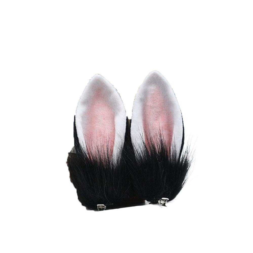 

Ухо для детей Головной убор Заколки для волос с кроличьими ушками Аксессуары для волос Боковой зажим Заколки для волос в корейском стиле чёрный