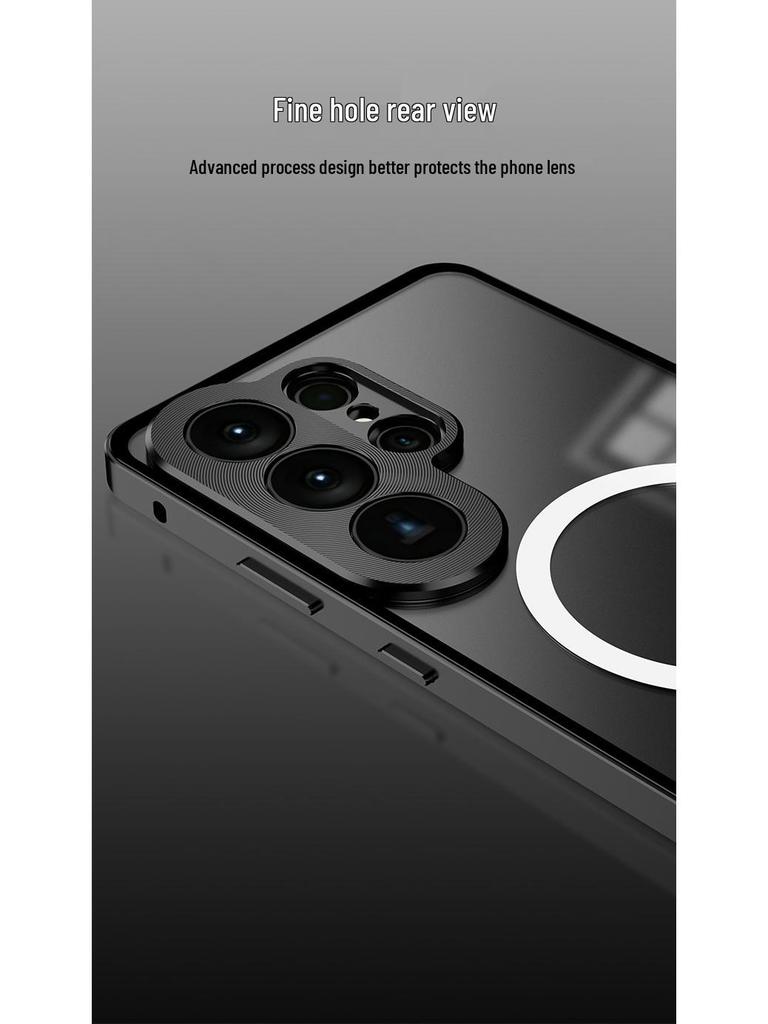 Samsung S26 Ultra Magnetic Buckle Phone Case, S25 Plus Metal Lens, S24 Drop Protection