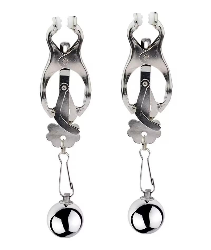 Pince à mamelon en métal avec chaîne de Clitoris en métal pour femmes, fétiche au sein, pince à lèvres, masseur de Stimulation, produit sexuel de Bondage Bdsm