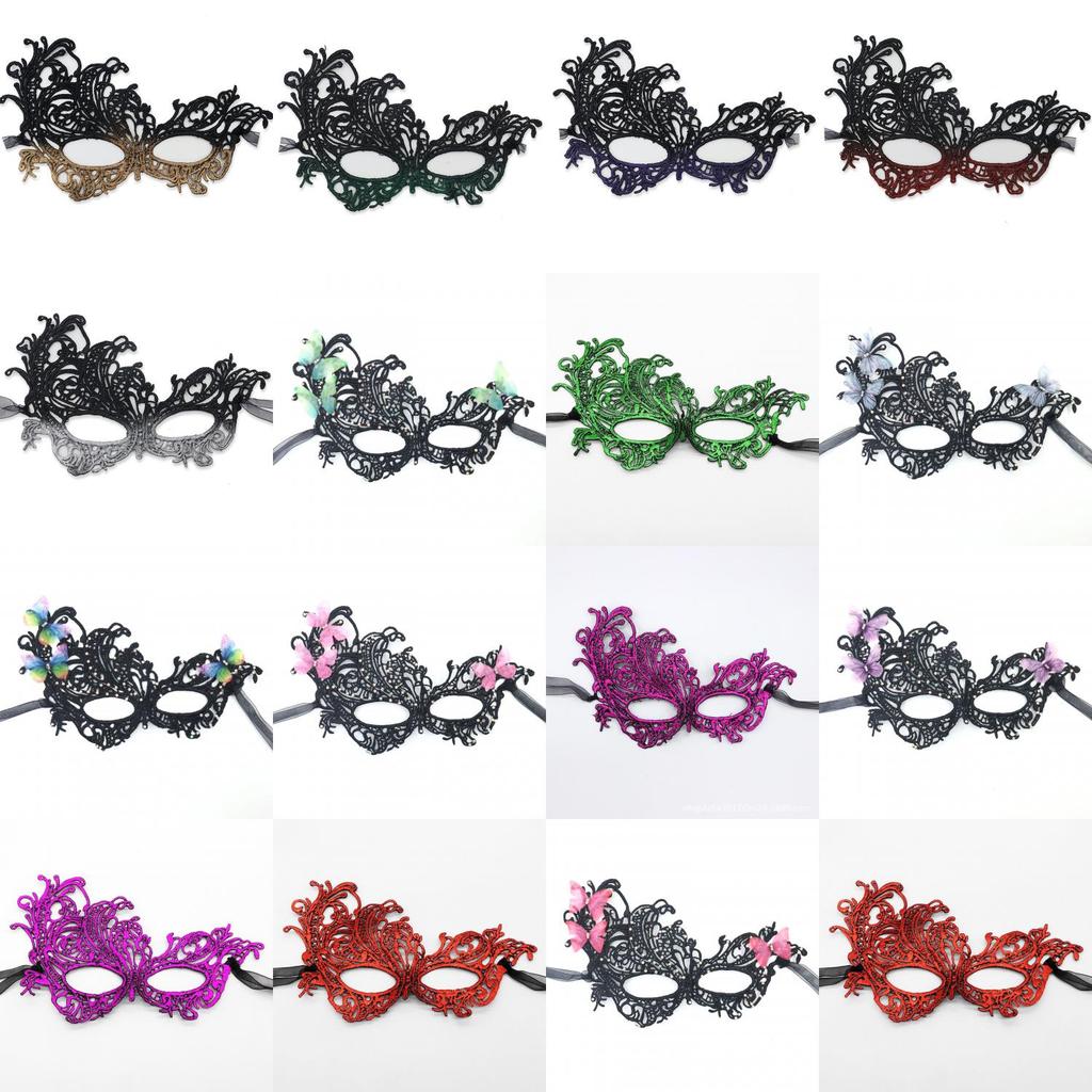 Princess Lace Phoenix Mask With Glitter And Gradient Colors For Halloween Costume Party