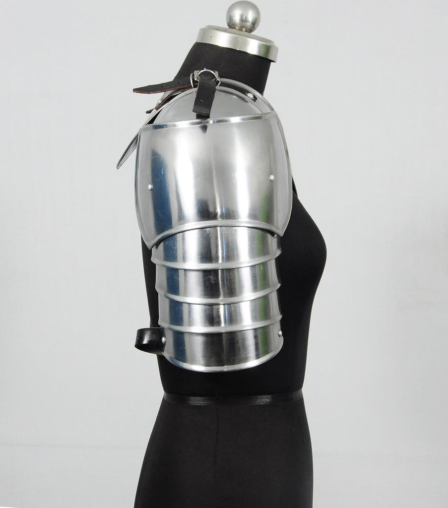 Lady Knight Steel Gorget & Pauldrons Armor Set Medieval Warrior Cosplay Outfit