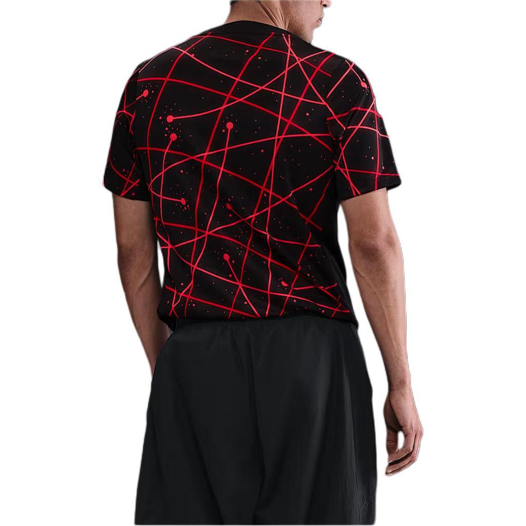 Nike Slim Fit Short Sleeve Round Neck Soccer Shirt Men Tops Black IF3965-010