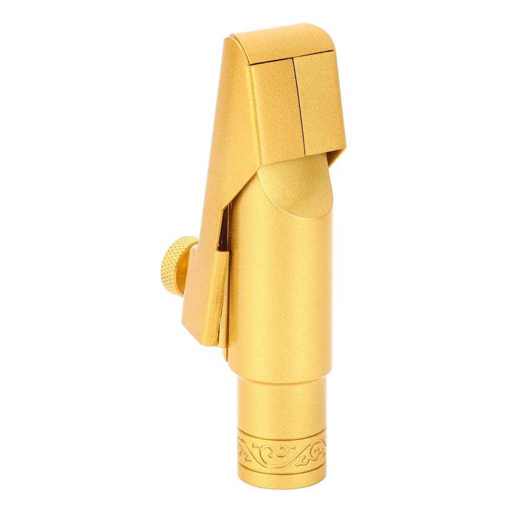 Alto Saxophone Mouthpiece with Cap Ligature Brass Metal Eb 5C Replacement for Professionals Beginner Frosted Slide Cover