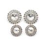 NEW Flower Crystal 10 pieces 20mm/25mm Alloy Rhinestones Diamond Buttons Diy Decoration Shank Handmade Sewing Garment Accessory