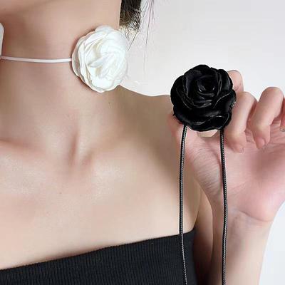 Romantische Gothic Rose Blume Halskette Für Frauen Mädchen Elegante Vintage Einstellbare Halsband Kette Hochzeit Partei Schmuck